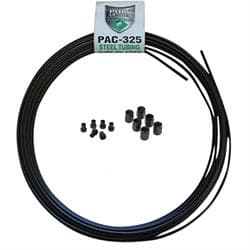 3/16 Inch PVF Coated Steel Brake Line Kit w/Black -3AN Fittings