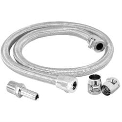 Spectre 29498 Braided S.S. Fuel Line/Install Kit, 3/8 Inch x 3Ft.