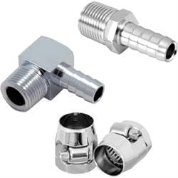 Spectre 3/8 Inch Fuel Line Fittings/Clamps Installation Kit
