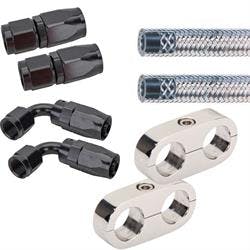 Braided S.S. -6AN Transmission Oil Cooler Line Assembly Kit