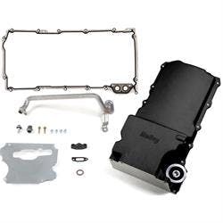 Holley 302-1BK Black LS Swap Retro-Fit Oil Pan w/Gasket, 55-87 GM