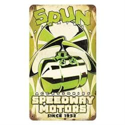 Speedway Spun Tank Metal Sign