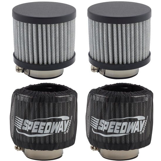 Speedway Motors Valve Cover Breather/Pre-Filter Kit, 1-3/8 Inch