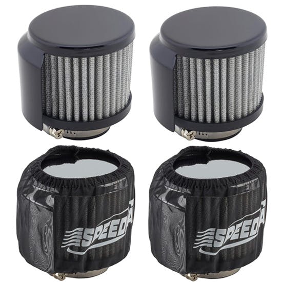 Speedway Motors Shielded Valve Cover Breather/Pre-Filter Kit