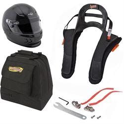 Speedway Motors SA2020 Carbon Fiber Helmet and Hans Kit
