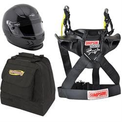 Speedway Motors SA2020 Carbon Fiber Helmet and Hybrid Kit