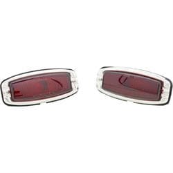 1941-1948 Chevy Passenger Car Glass Tail Light Assembly, Pair