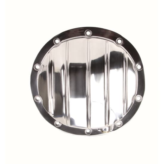 Finned Pol Alum Rearend Differential Cover, GM 8-1/2 Inch 10 Bolt