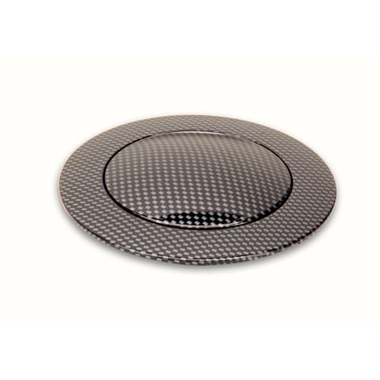 GM Aluminum Carbon Fiber Steering Wheel Horn Button, 9 Bolt