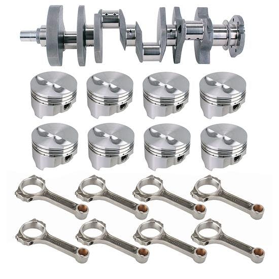 Forged Street SB Chevy 350 Rotating Assembly, 5.7 In I-Beam Rods