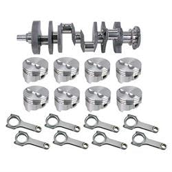 Forged Small Block Chevy Rotating Assembly, 395 .400 Dome, 350 Mains, 6 Rod