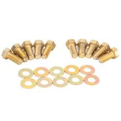 Ford 9 Inch Ring Gear Bolts, 7/16-20 x 1 Inch, Hex, Set/10