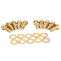 Ford 9 Inch Ring Gear Bolts, 7/16-20 x  1.25 Inch, Hex, Set/10