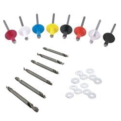 Speedway Motors 3/16 Inch Large Head Rivet Kit w/Drill Bits