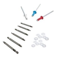 Speedway Motors 3/16 Inch Small Head Rivet Kit w/Drill Bits