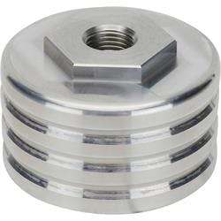 Speedway Aluminum Short Shock Cup, 9/16-18 Inch Thread, 1.5 Inch Tall