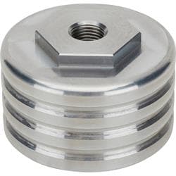 Speedway Aluminum Short Shock Cup, 1/2-20 Inch Thread, 1.5 Inch Tall