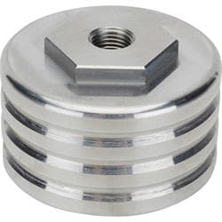 Speedway Aluminum Short Shock Cup, 12mm-1.25 Thread, 1.5 Inch Tall