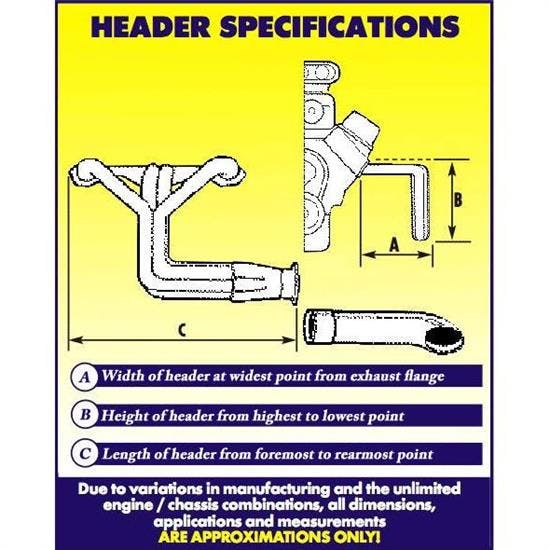 Schoenfeld 184V High Velocity Street Stock Headers, 1-1/2 - 1-5/8 Inch