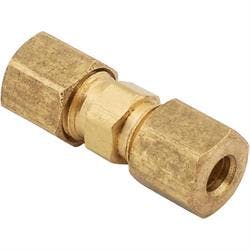 Brass Compression Tube Fitting, Straight Union