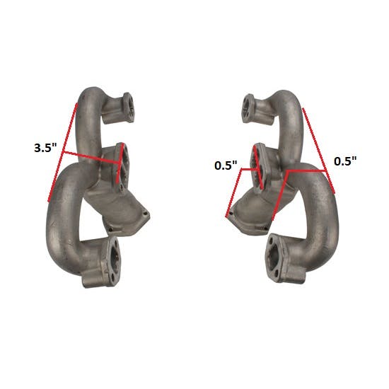 Tru-Ram® Small Block Chevy Exhaust Manifolds, Cast Iron