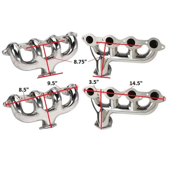 TruRam® Big Block Chevy Exhaust Manifolds, Polished