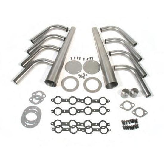 GM LS1 Lake Style Header Kit, 1-5/8 Tube, 4 Inch Cone