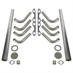 Ford 292-312 Y-Block Lake Style Header Kit, 1-5/8 Tube, 4 Inch Cone