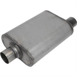 Stainless Steel Chamber Muffler, 2.50 Inch, Offset/Centered