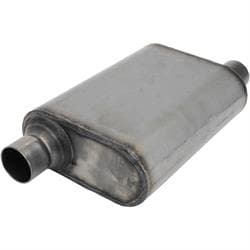 Stainless Steel Chamber Muffler, 2.25 Inch, Offset/Offset