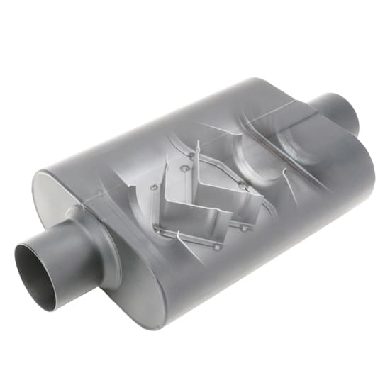 Stainless Steel Chamber Muffler, 3 Inch, Centered/Centered