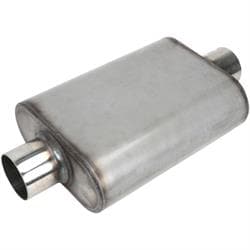 Stainless Steel Chamber Muffler, 3 Inch, Centered/Centered