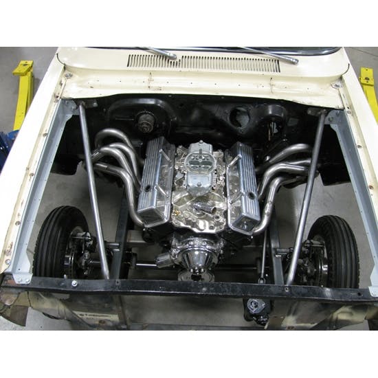 Speedway 1962-67 Chevy II Nova Gasser Fenderwell Headers, Raw Finish