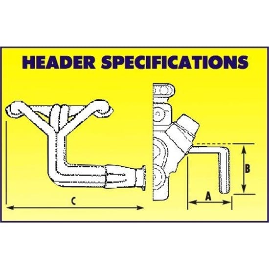 1927-34 Small Block Ford Chassis Headers, Stainless Steel