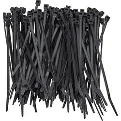 Zip Tie Wraps, Heavy Duty Black, 100 per Bag