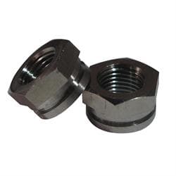Ti64 Titanium Shock Fastener Nuts, 3/4 In Hex with 1/2 In-20 Thread