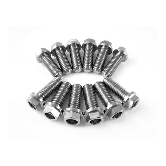 TI64 237 Titanium Intake Bolt Kit, Flange Hex Head