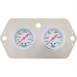 Speedway 2-5/8 Inch Oil Pressure and Water Temp Gauge Set