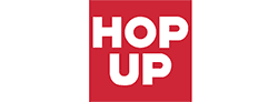 Brand logo for Hop Up Magazine Street Clothing and Apparel