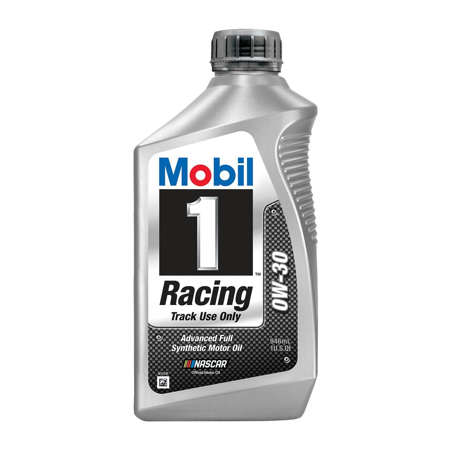 Mobil 1 Racing Full Synthetic Motor Oil 0W-30, 1 Quart, Case of 6