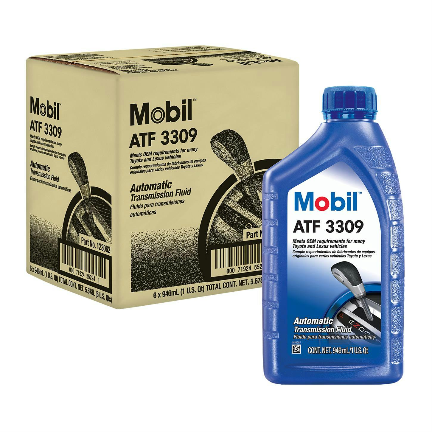 Mobil 3309 Automatic Transmission Fluid, 1 Quart, Case of 6