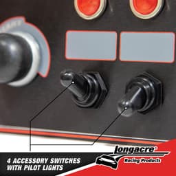 Longacre® 52-44869 Alum. Flip-Up Ignition Switch Panel, Black