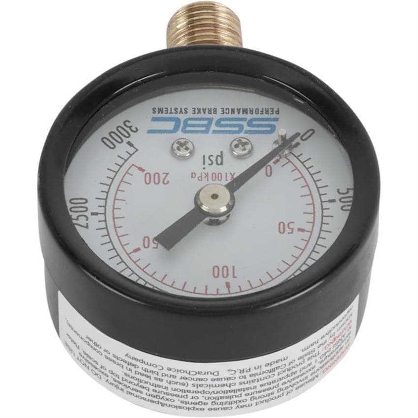 1.50 Inch Brake Pressure Gauge Kit, 0-3000 PSI