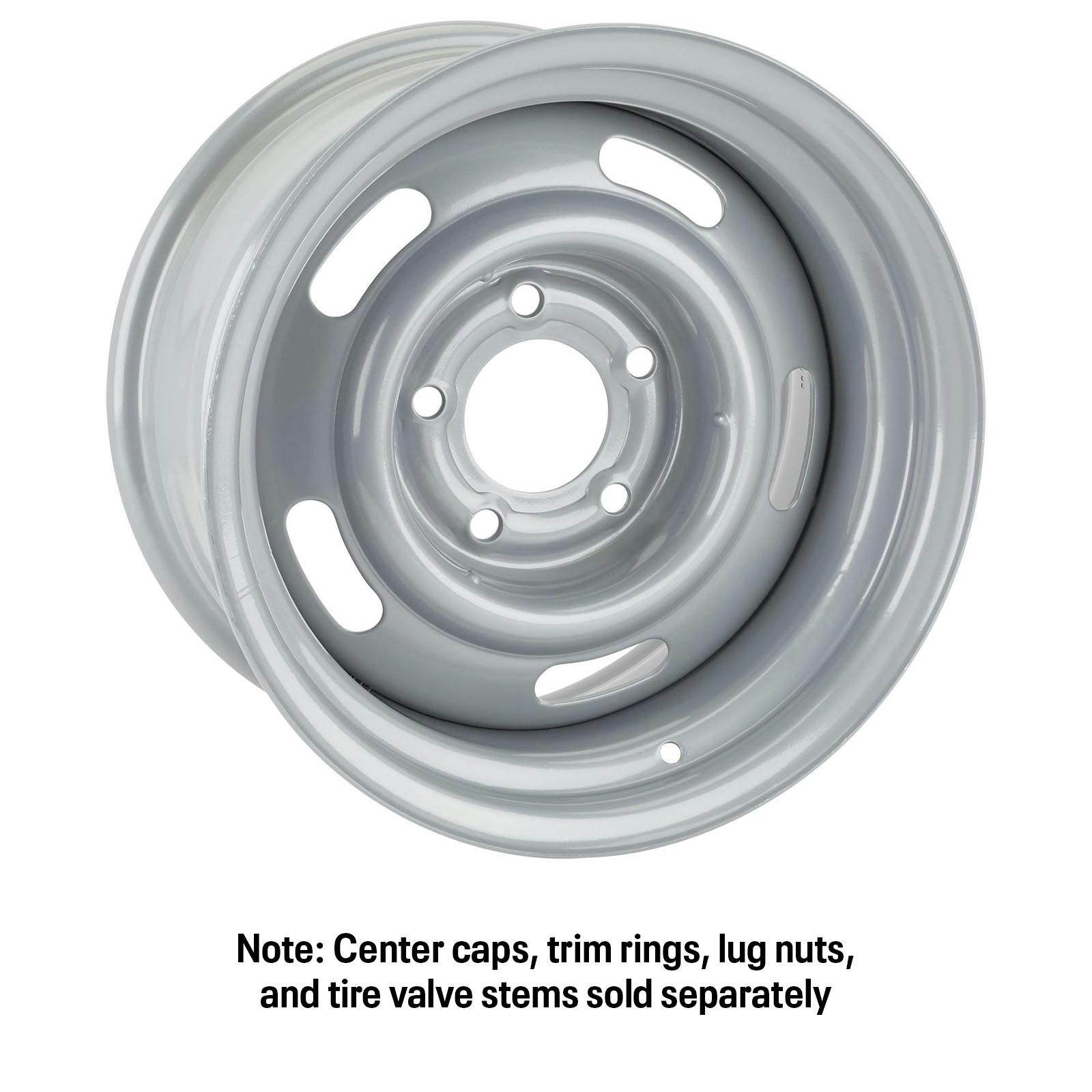 Speedway Steel GM-Style 15 Inch Rally Truck Wheel, 5 On 5 Inch