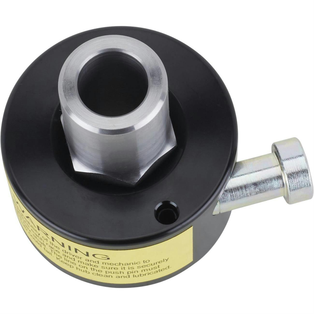 Aluminum Quick Release Steering Wheel Hub, Hex, 5/8 Inch, Black