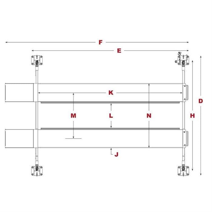 BendPak 5175170 Four-Post Vehicle Lift 14,000 Lbs