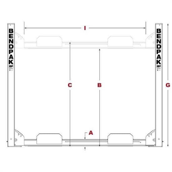 BendPak 5175859 Four-Post Vehicle Lift 9,000 Lbs