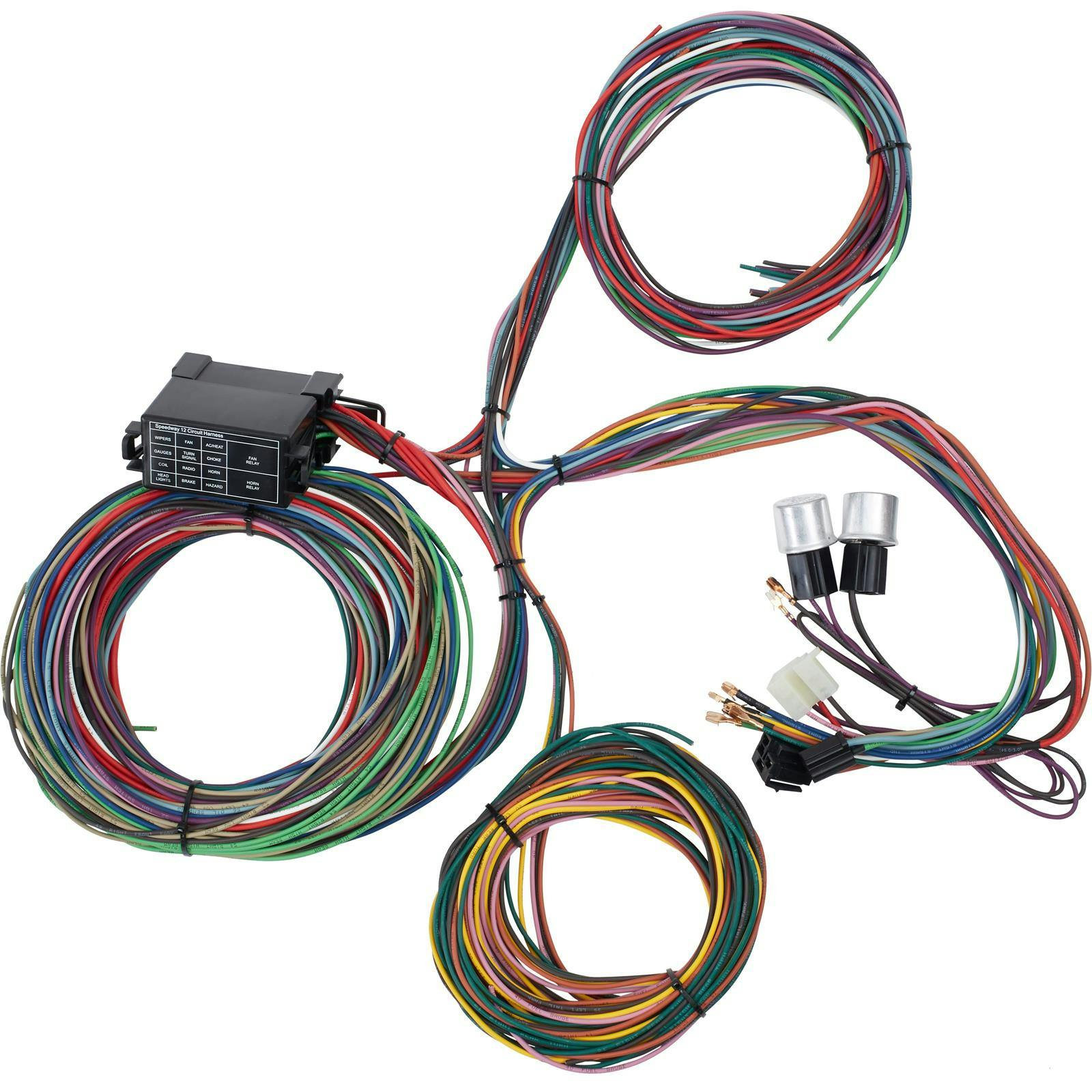 Simple 12 Circuit Wiring Harness Kit with 12v Fuse Block