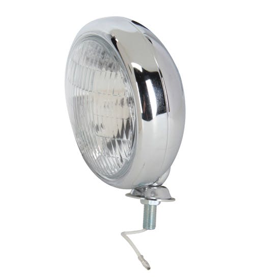 Chrome Vintage Style Fog Light, 12 Volt, Clear Lens, Pair