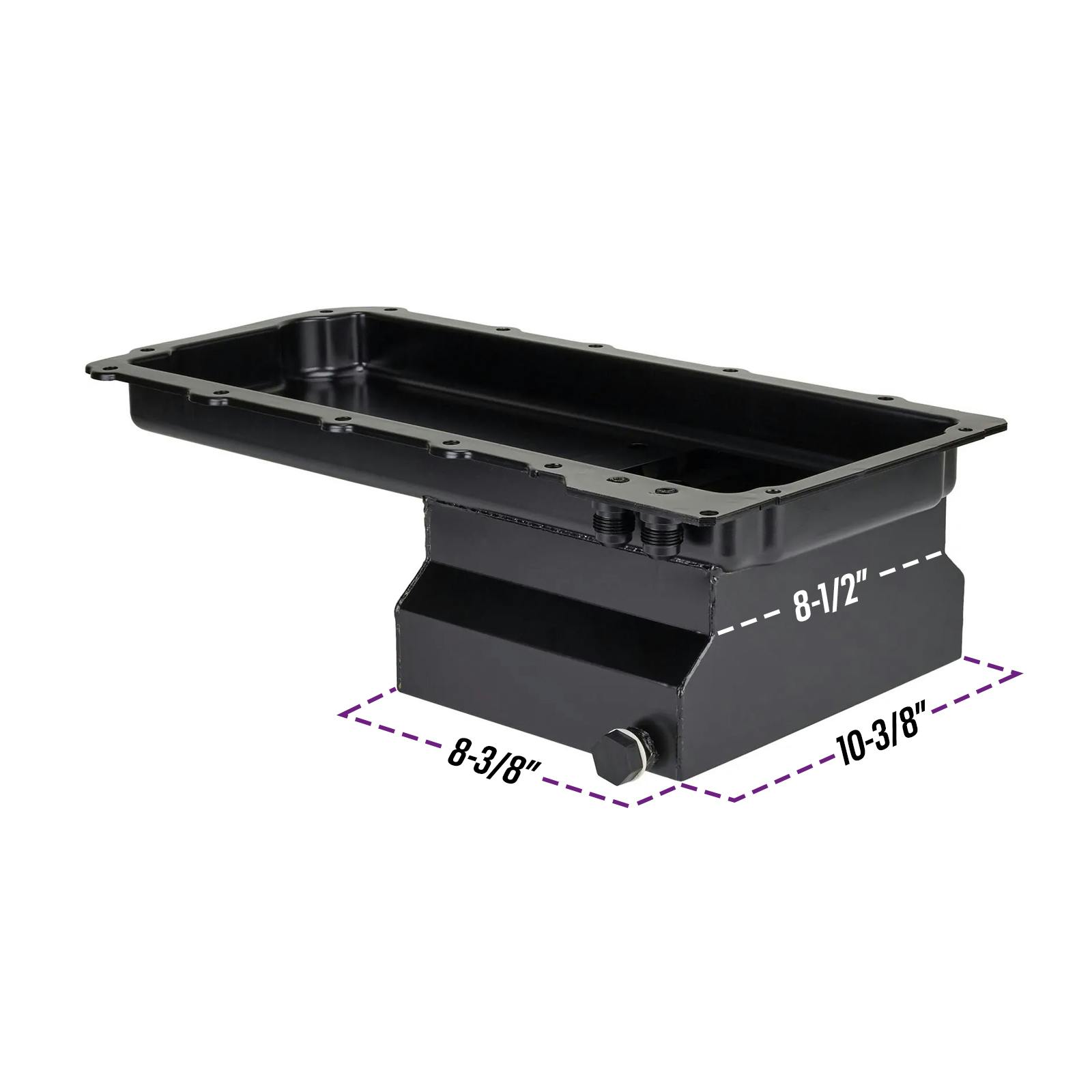 LS Engine Swap Conversion Low Profile Oil Pan Kit, Black, 10 AN